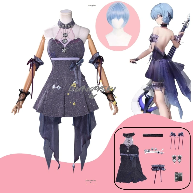 

Nikke Ayanami Rei Косплей Костюм Парик Повязка Платье Униформа Хэллоуин Карнавал Вечеринка Рождественская Игра Ролевая Одежда Одежда Женская