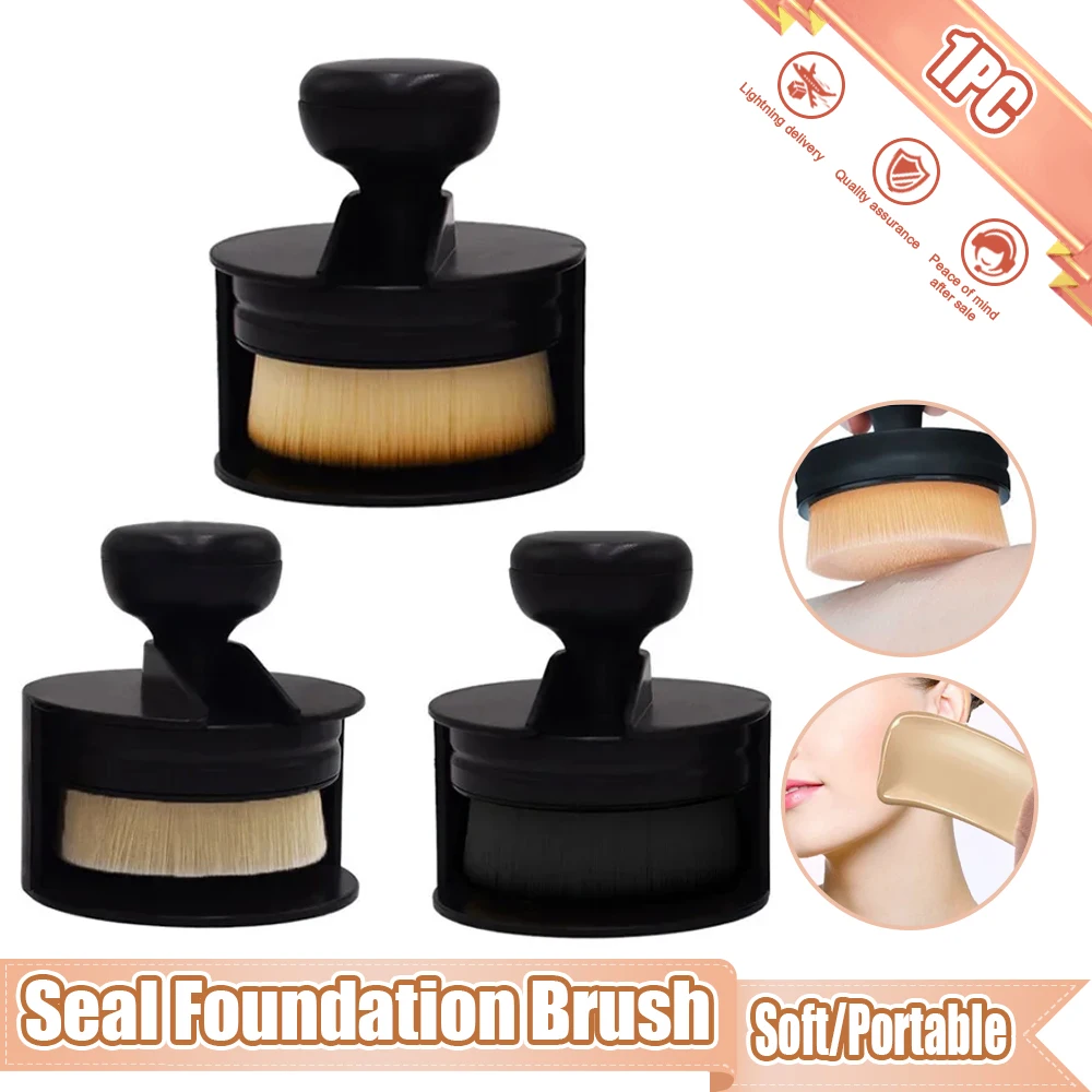1Pc Seal Foundation Brush Push-Pull O Shape Seal Stamp Makeup Brushes Powder Blush Brush Liquid Cosmetic Make Up Brushes Set