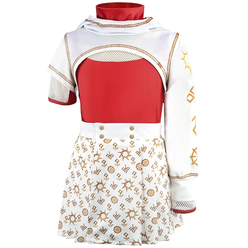 

KK56Kids Zombies Nova Outfits +accessy Party Halloween Daywalk Cheerleader Uniform Clothes Top and bottom Sets For Girls.O