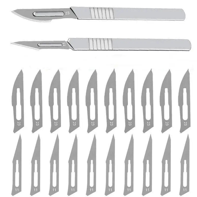 Industrial Carbon Steel Scalpel Blades Handle Scalpel For Biology Anatomy Practicing DIY Cutting Tool PCB Repair Sculpting