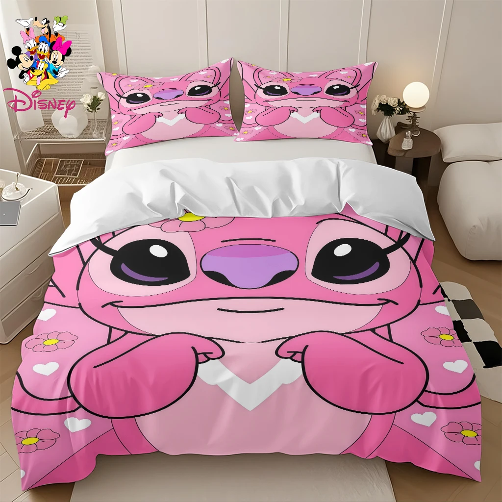 

2/3pcs Disney Angel Duvet Cover Set Without Filler Soft & Comfortable Bed Sheet, Skin-Friendly & Breathable Bedding Set