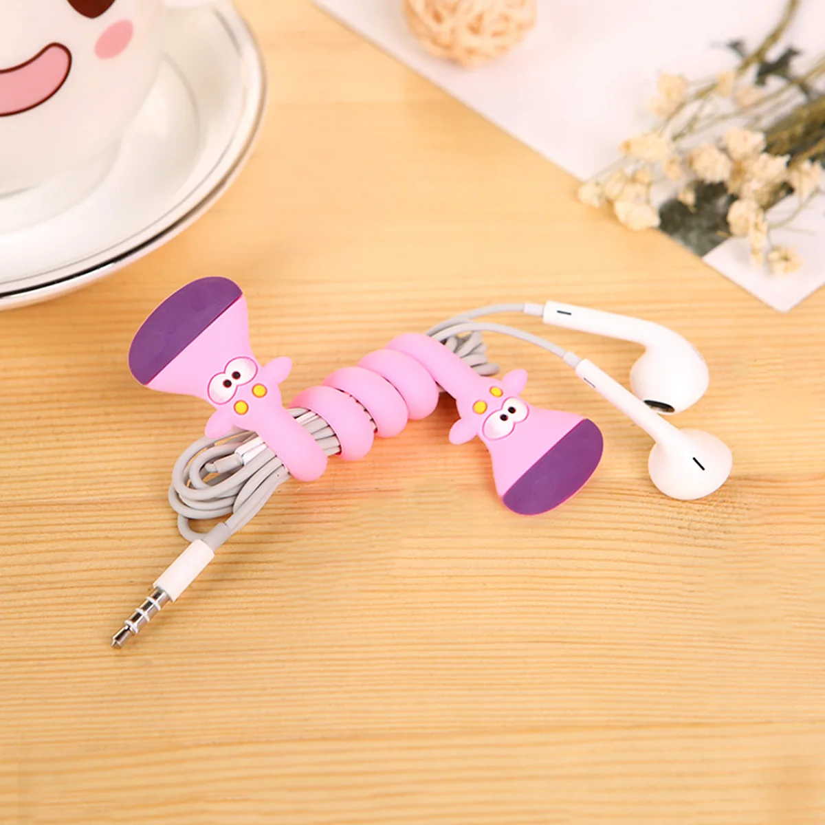 

12pcs Earphone Portable Usb Cable Winder Headset Organizer For Travel School Home For Headset Use Random Pattern