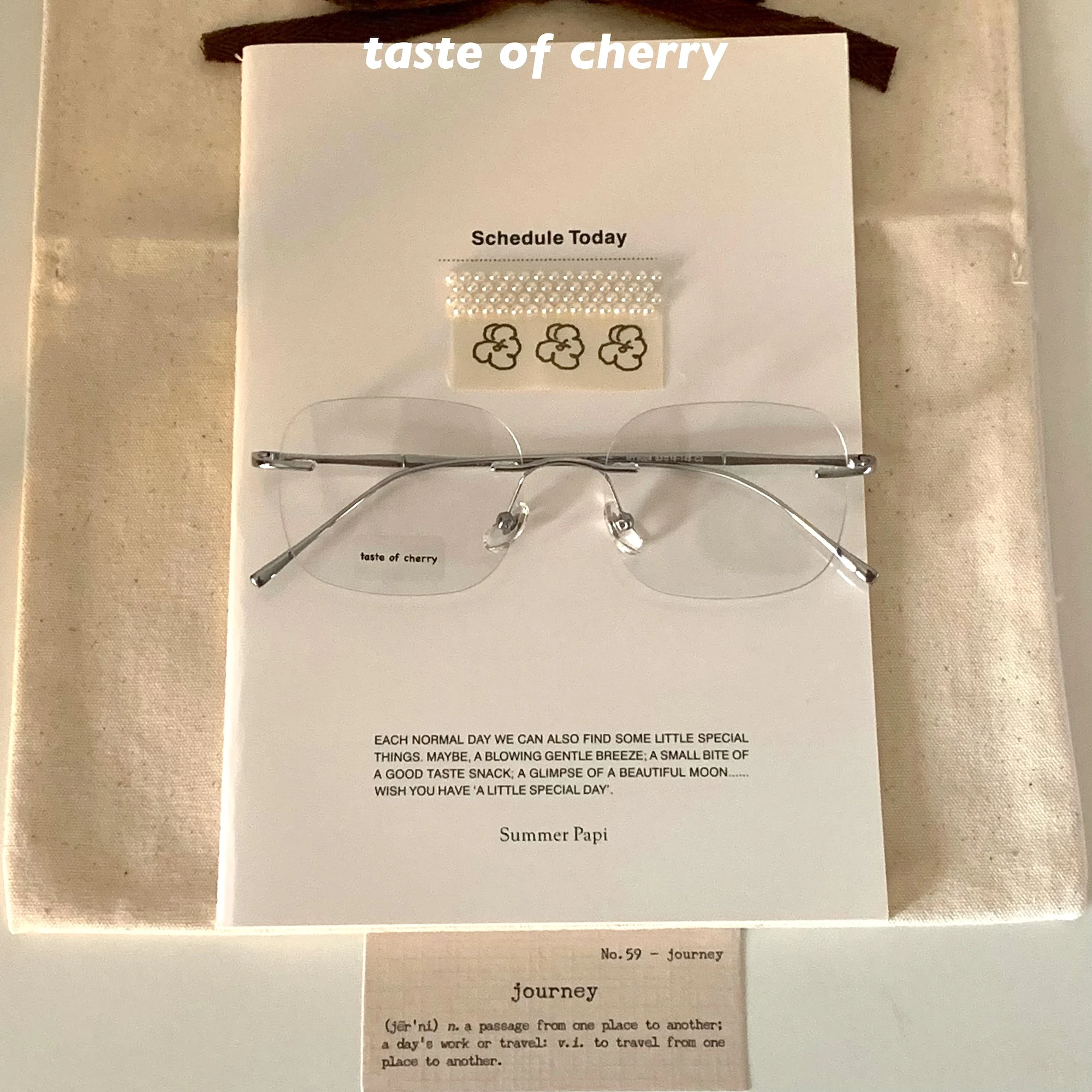 ultra-light-classic-unisex-titanium-frameless-glasses-cherry-blossom-moon-fragment-design-versatile-bare-faced-fashion-tool