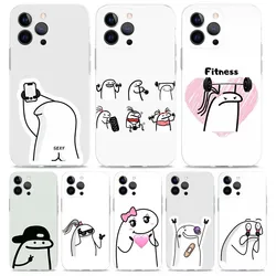 재미있는 C-셀룰러 플로크 휴대폰 케이스, 아이폰 16,15,14,13,12,11 플러스, 프로, 맥스, XR,XS,X,7,8 플러스, SE, 미니 투명 쉘