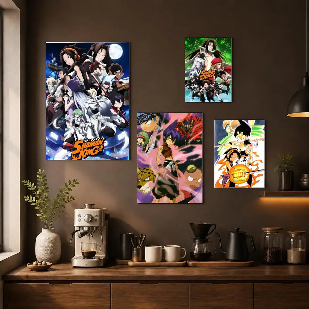 S-Shaman King Poster Waterproof Wall Art Sticker For Home Living Room Bedroom Bar Vintage Decor High Quality Print Gift