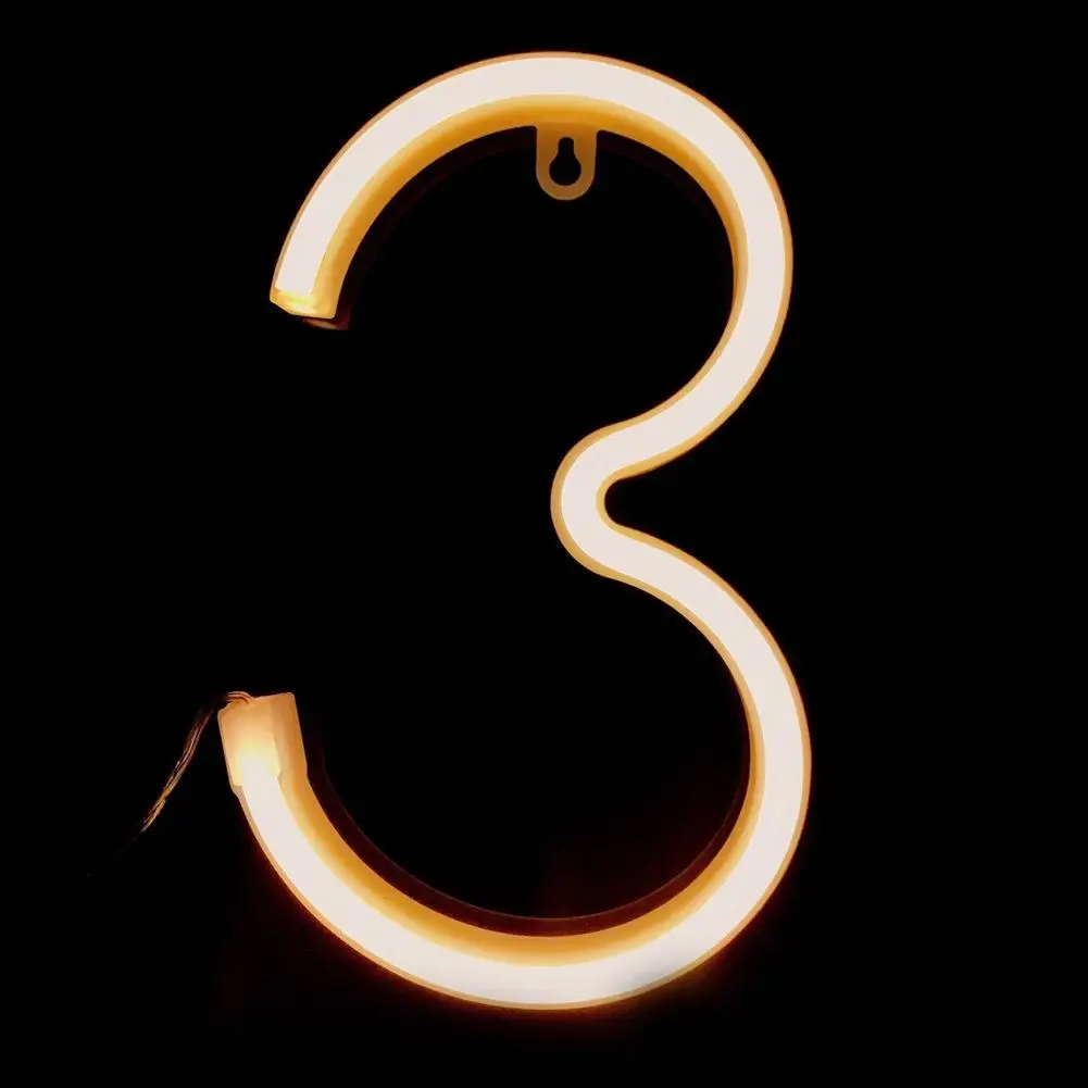 Romantic LED Letter & Number Lamp - Waterproof Neon Light for Parties, Proposals & Decorations