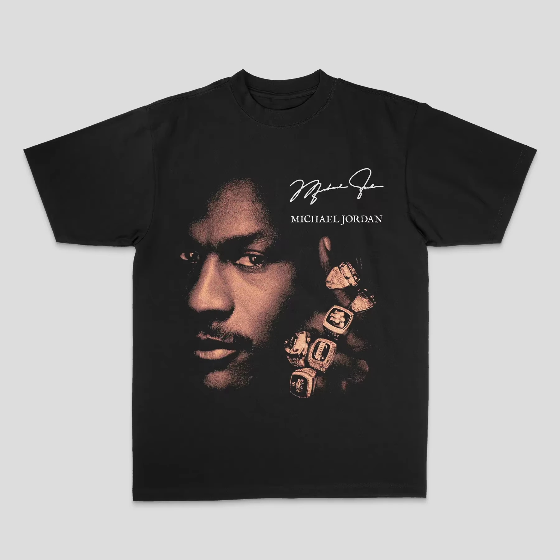 2025 مايكل جوردان الأمريكية للرجال والنساء فضفاض 100% قطن رذاذ مباشر صيفي فضفاض تي شيرتات قصيرة الاكمام