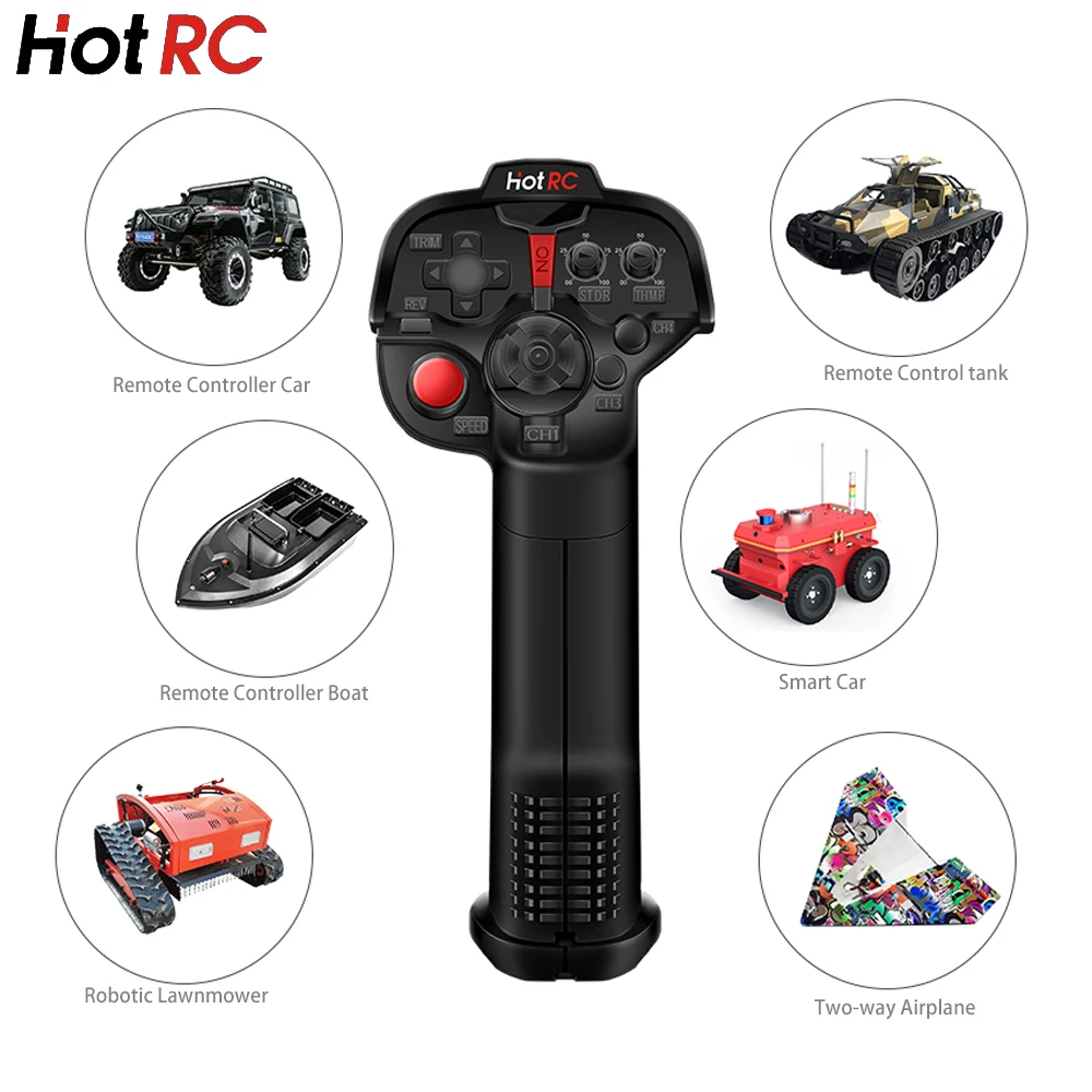 HotRC Hot RC DS4A DS-4A 2.4G 4 Channel Single Hand RC Radio Transmitter C-04A 4-12V 4CH Receiver For RC Car Boat Tank Airplane