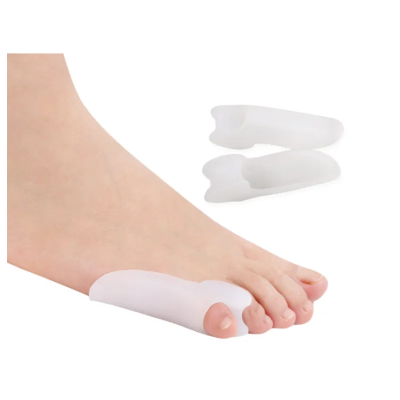 1pairs/2 pces cuidados com os pés silicone gel toe separador joio guarda cuidados com os pés pouco dedo do pé guarda bunion pé hallux valgus para mulher