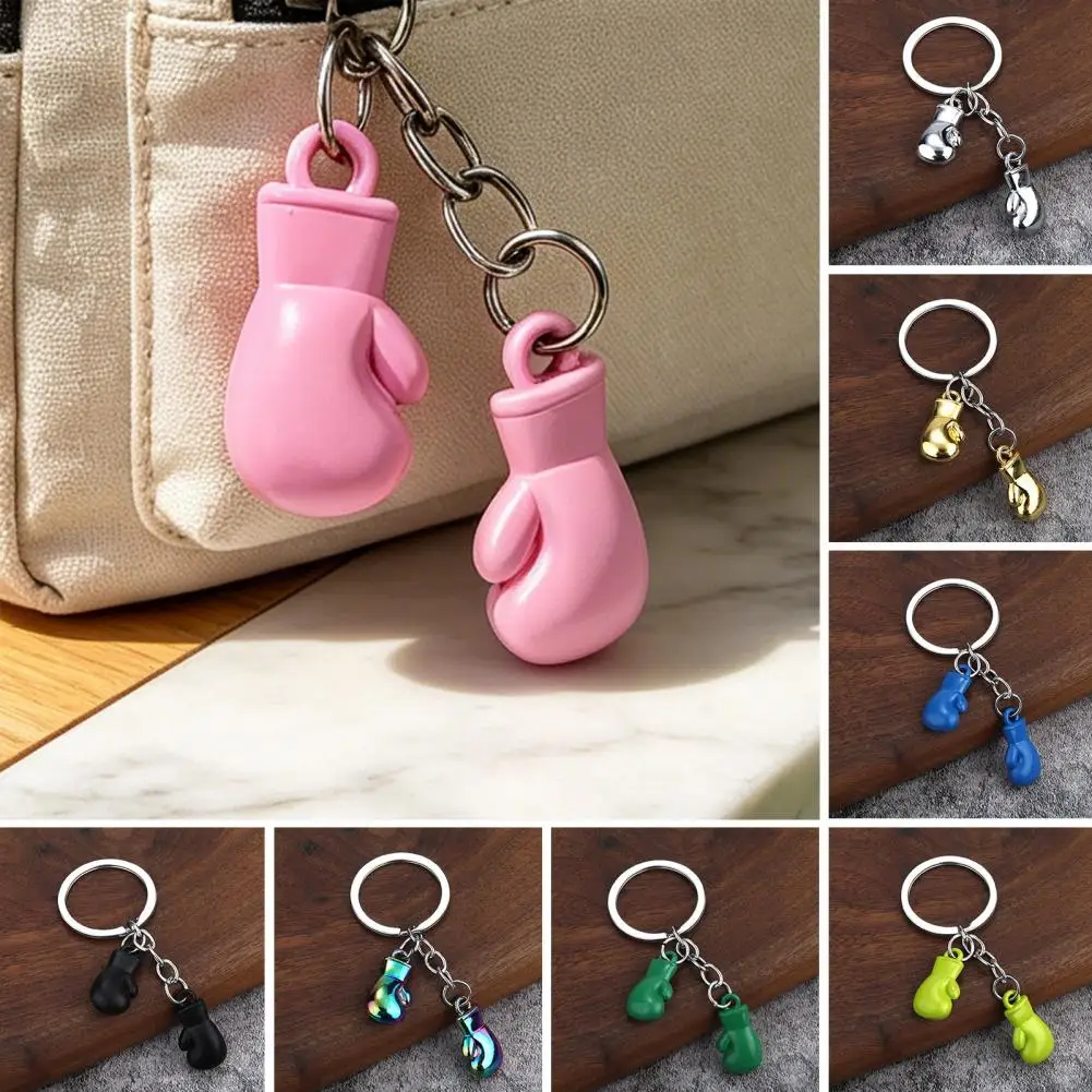 Women Men Keychain Boxing Gloves Pendant Portable Metal Creative Multiple Colors Optional Fun Boxer Keychain Accessory