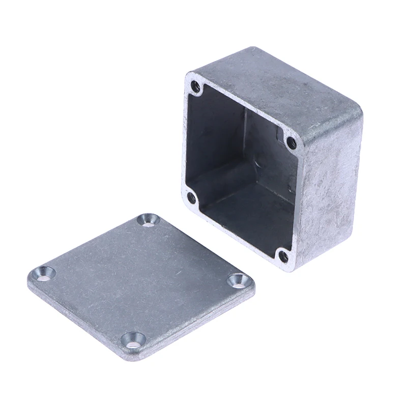 1Pc 5*5*3cm Silver Aluminium Enclosure Electronic Diecast Stompbox Project Box 1590LB Accessories Tool