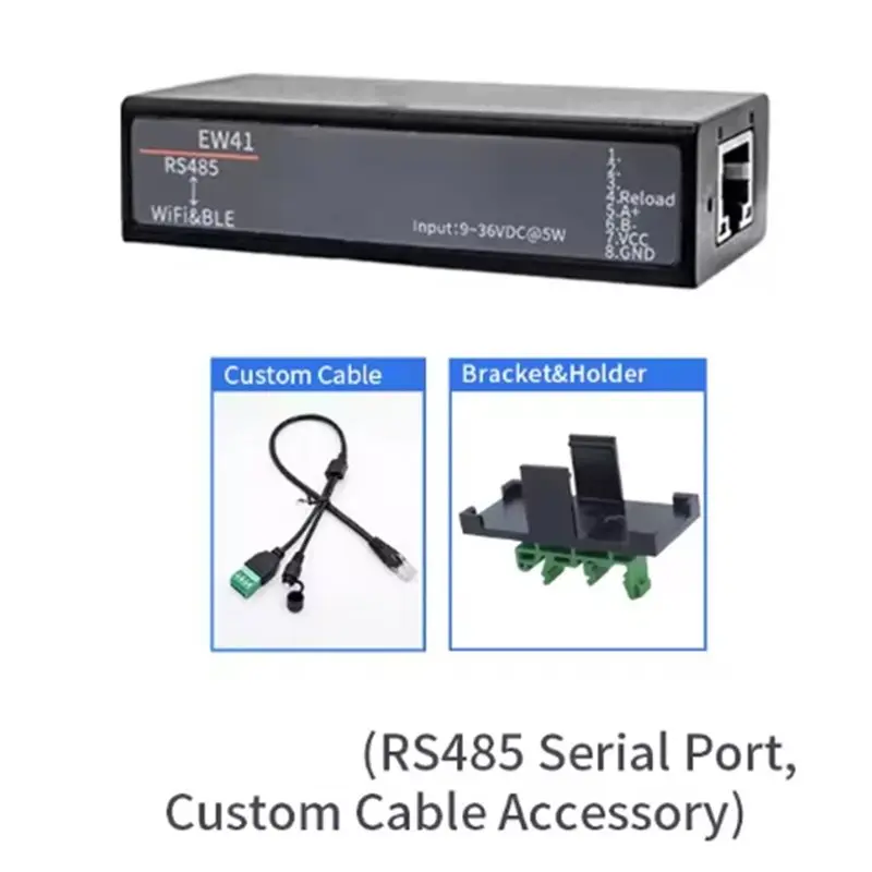 75STO-EW41 RS485 To Wi-Fi& BLE DTU Serial Server Communication Module Integrated Antenna