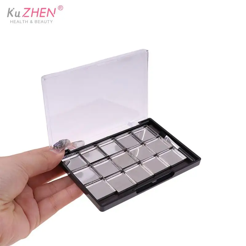 1Pc Empty Magnetic Cosmetics Palette Eyeshadow Blusher DIY Makeup Box With 15 Grids Iron Plate And Brush Paleta De Maquiagem