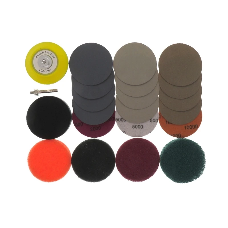 57BE 21pc Automotive Sandpaper Set Headlight Oxidation Removal &Surfaces Smoothing Set