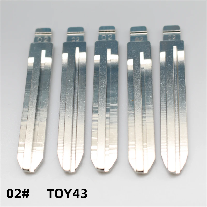 

OEM 30Pcs 02# TOY43 Metal Blank Uncut Remote Key Blade For Toyota Camry Reiz Corolla Tarago Prado For Keydiy KD Xhorse