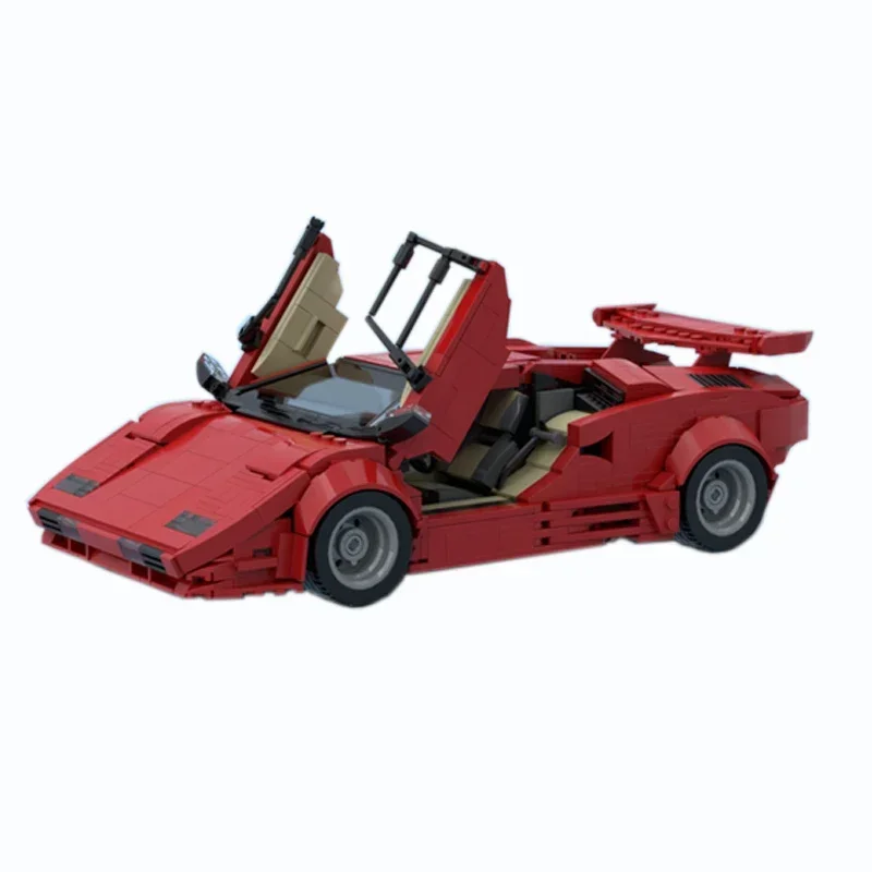 2021 New Countach LP5000 Aad LC5000 QV Hypercar Super Racing Car Fit Highh MOC-57851 Model Building Blocks Toy Birthday Gifts