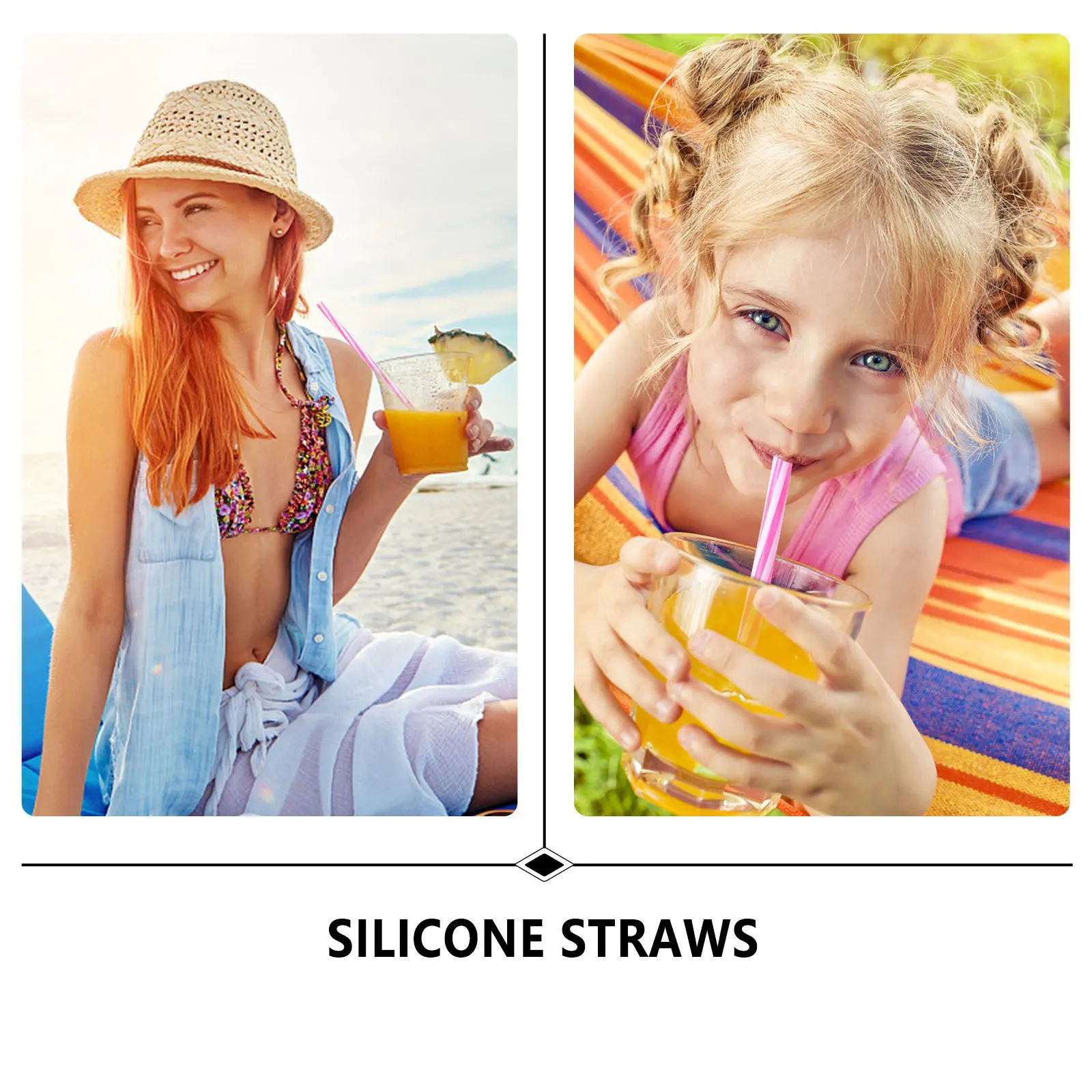 

12Pcs Silicone Straws Premium Flexible Non Deforming Reusable Straws for Hot Cold Drinks Dishwasher Safe Convenient Household