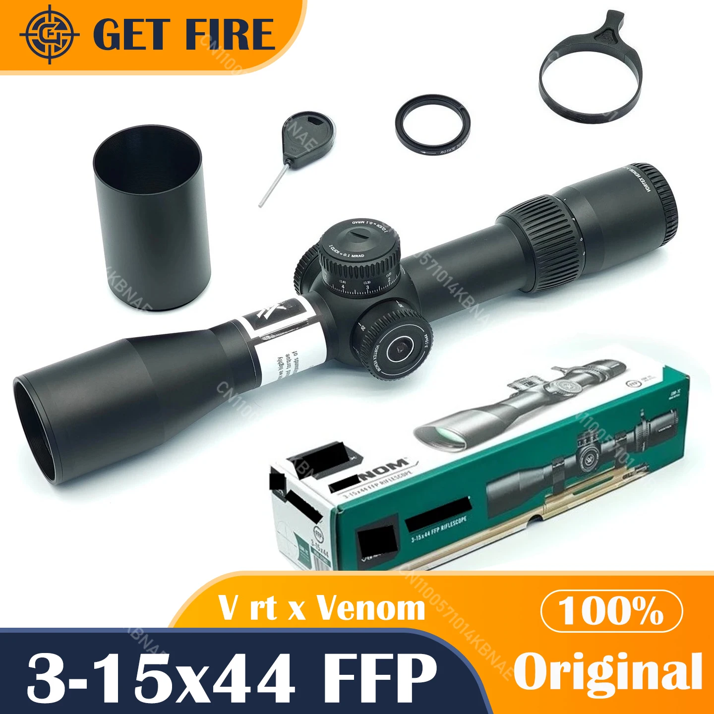 

Original V nom 3-15x44 FFP EBR-7C MRAD 34mm Tube Rifle Scope First Focal Plane Scope Sight