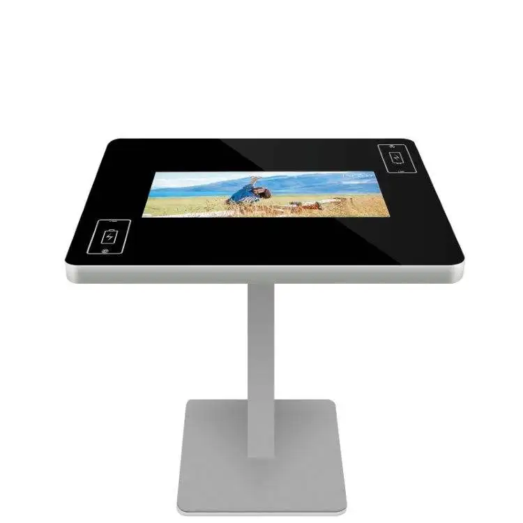 21.5 Lcd Screen Android Smart Coffee Capacitive Screen Game Table With Wireless Charger Touch Smart Coffee Table For Home Living
