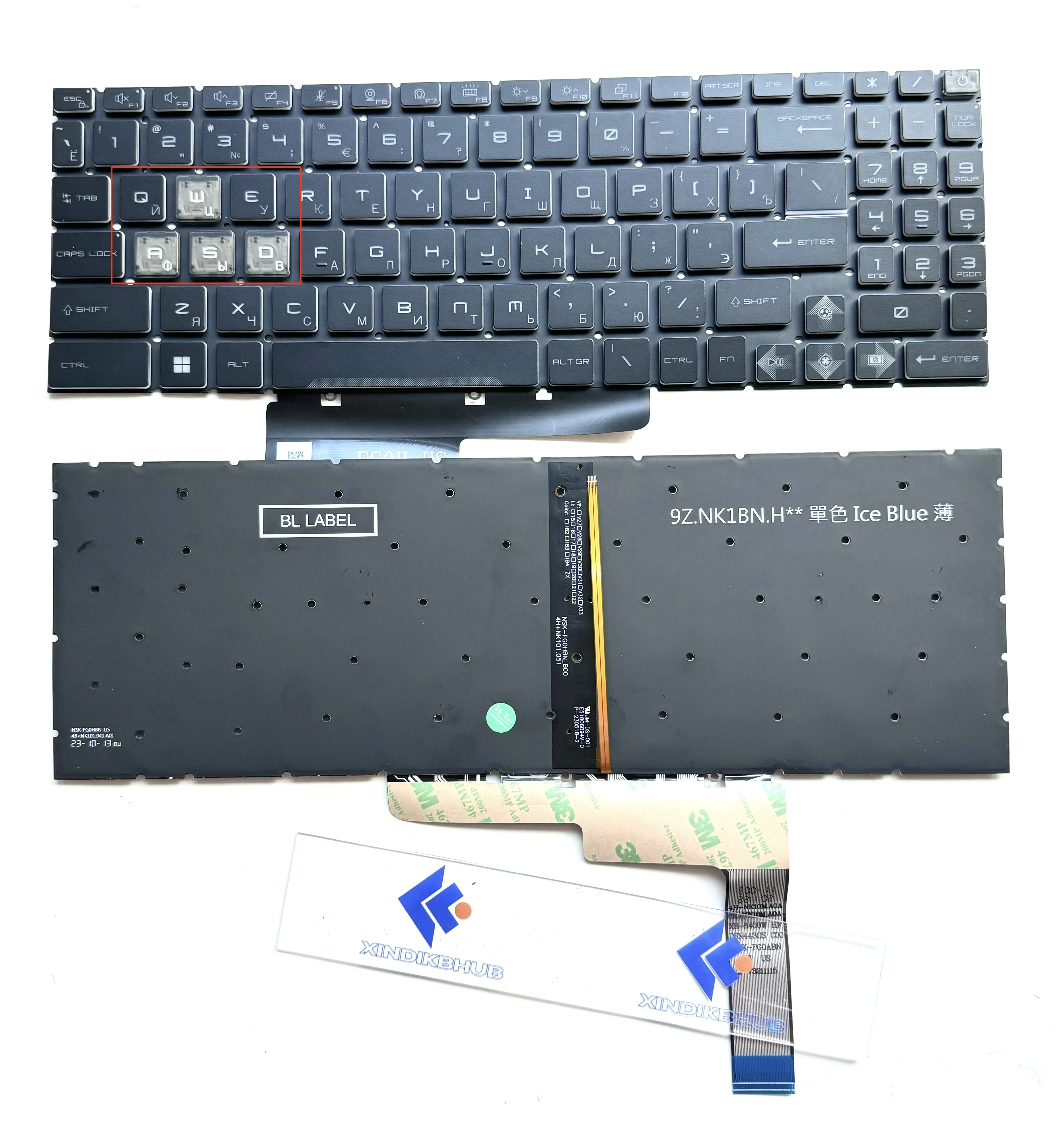 XIN-Russian Backlit Laptop Keyboard For MSI Katana GF66 GF76 GL66 GL76 Z16 11UD MS-1582 MS-1581 MS-1583 MS-17L1 MS-17L2 MS-17H3