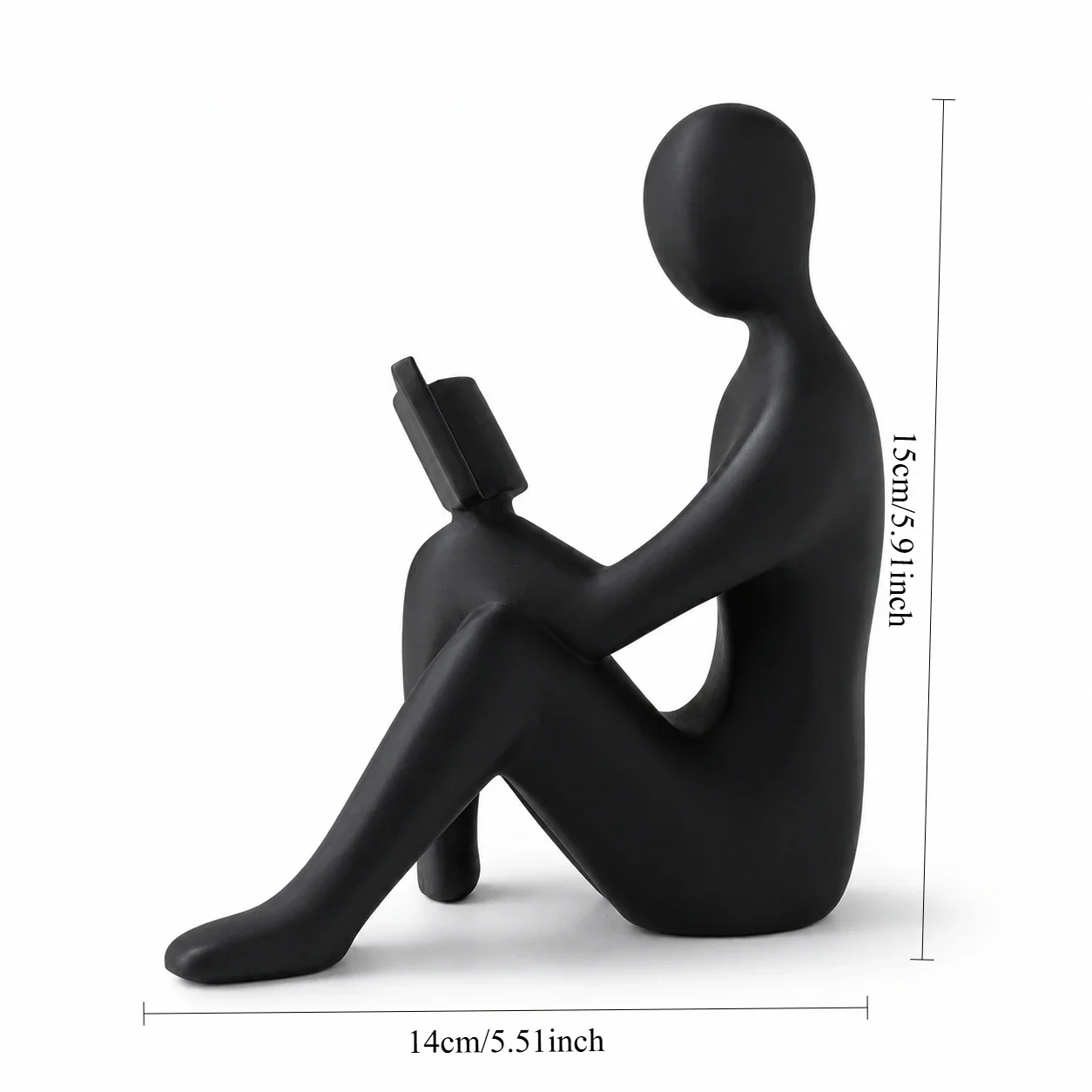 Abstract Reading Figure Bookends Modern Minimalist Reader Statue Book Ends Holders Shelves Office Study Room Desktop Decor Books