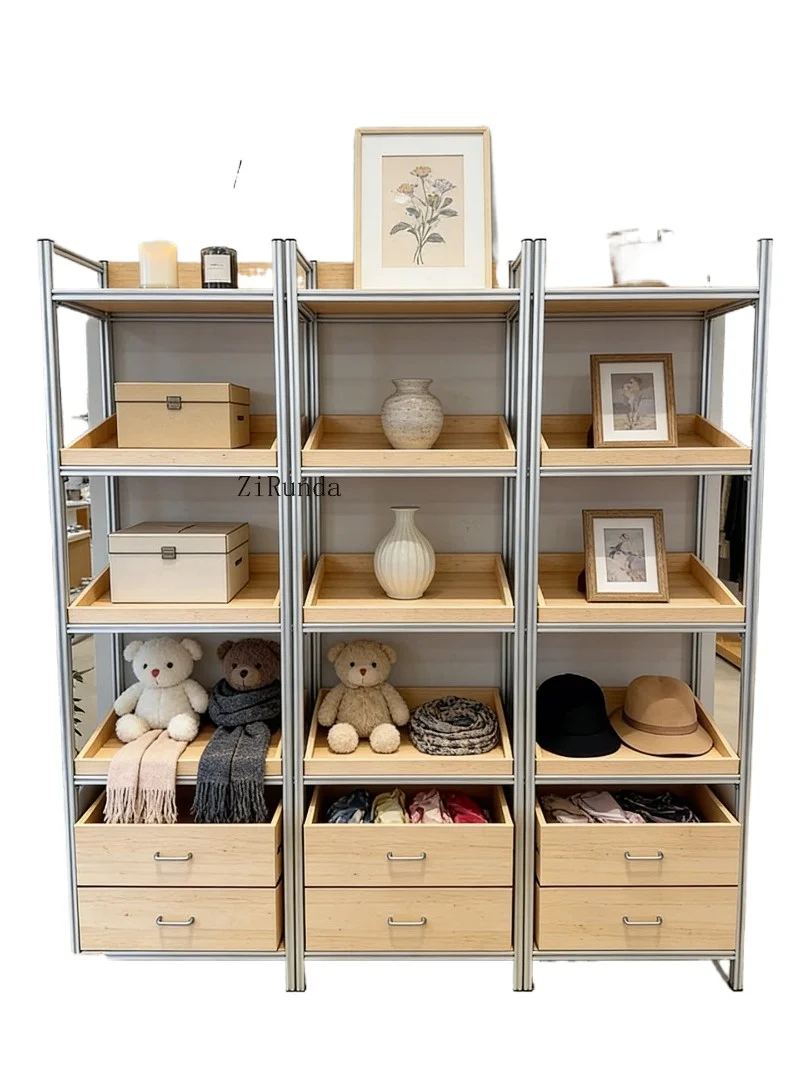 Display cabinets, multi-layer shelves, modern simple floor-to-ceiling storage display racks, marine grade plate