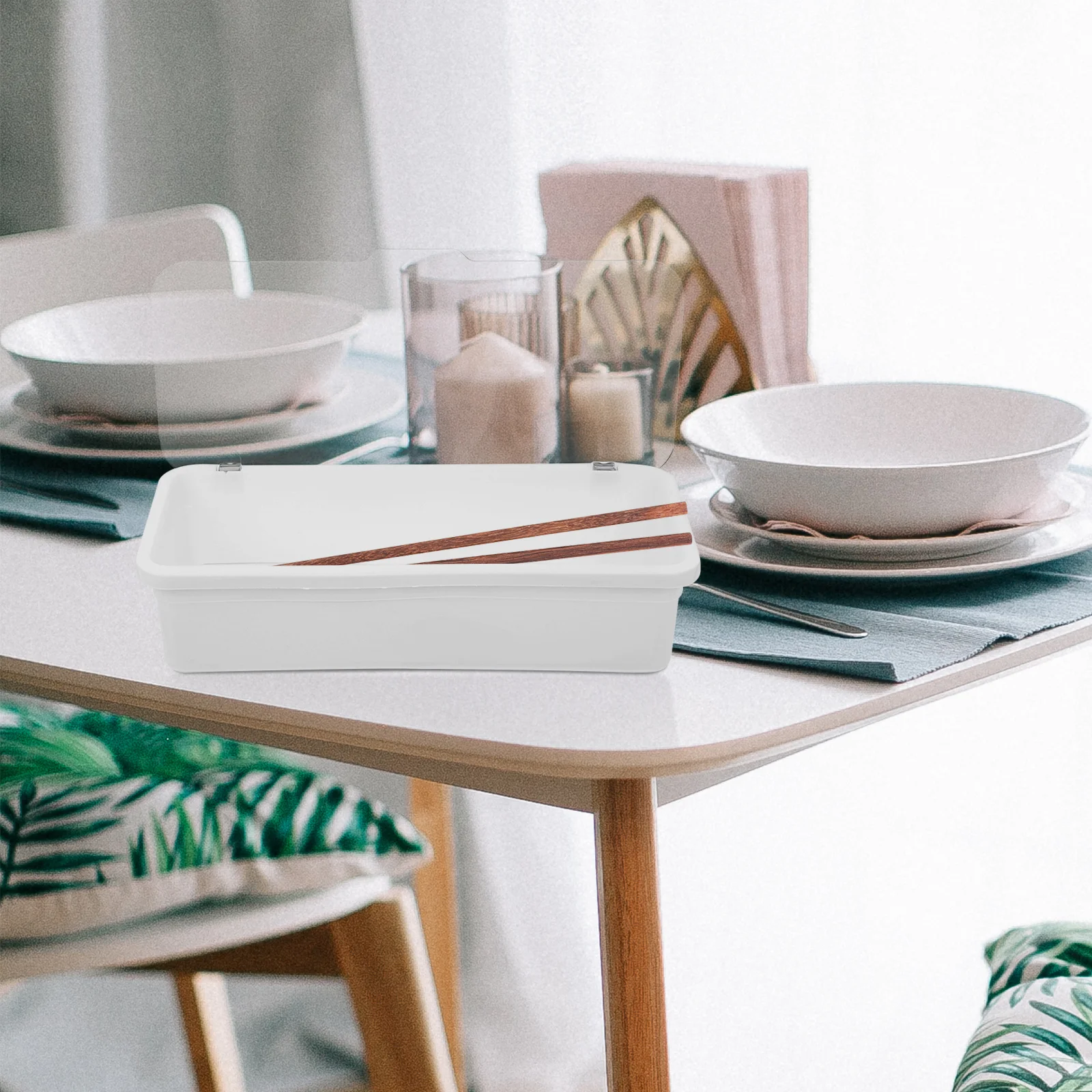 

Plastic Kitchen Utensil Holder Lid Cutlery Storage Organizer Drainage Chopsticks Cage Covered Silverware Tray Drawer Organizer