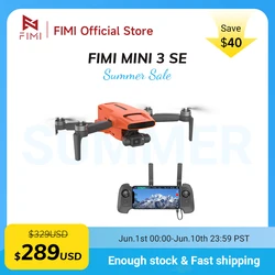FIMI MINI 3 SE new drone 4K 30fps 9km range Hybrid 3-axis Gimbal 249g Ultralight design 12MP smart tracking mini pro gps drone