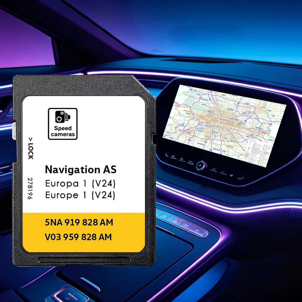 2026 per VW Beetle CC Golf Sharan T-Roc Veicolo Discover Media MIB2 AS V24 Scheda SD 32GB per Aggiornamento Mappe UK Europa Navigatore Satellitare