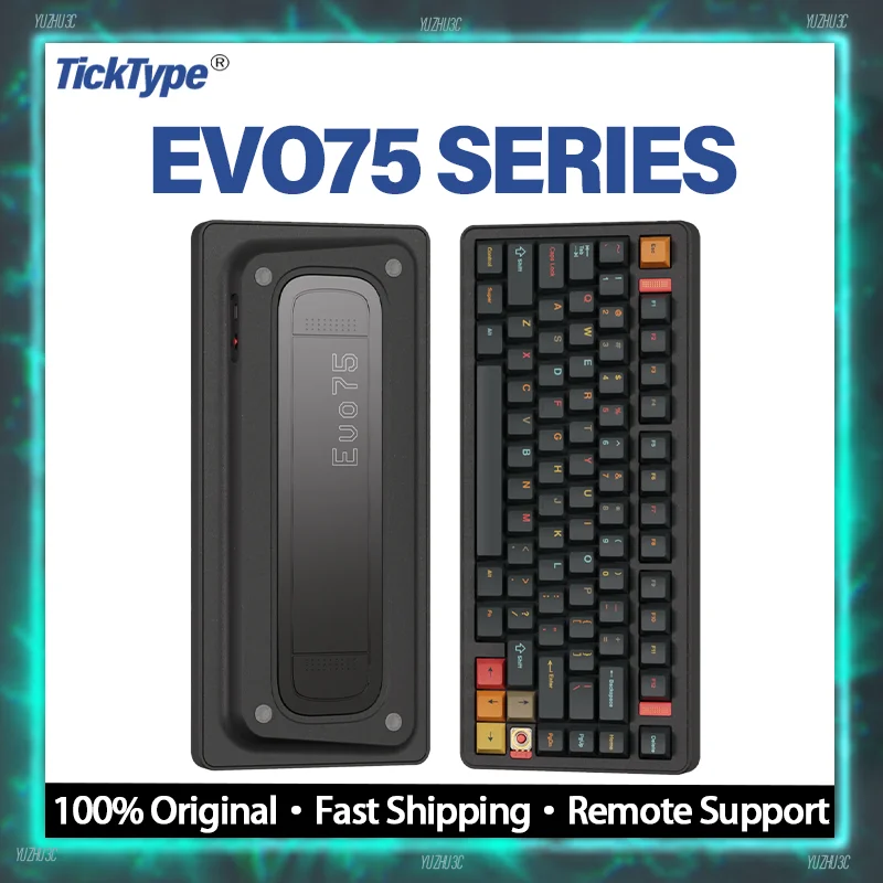

Механическая клавиатура TickType EVOWORKS Evo75 с алюминиевым корпусом, быстросъемная динамическая RGB с логотипом, цвет светового анода, раскладка 75%