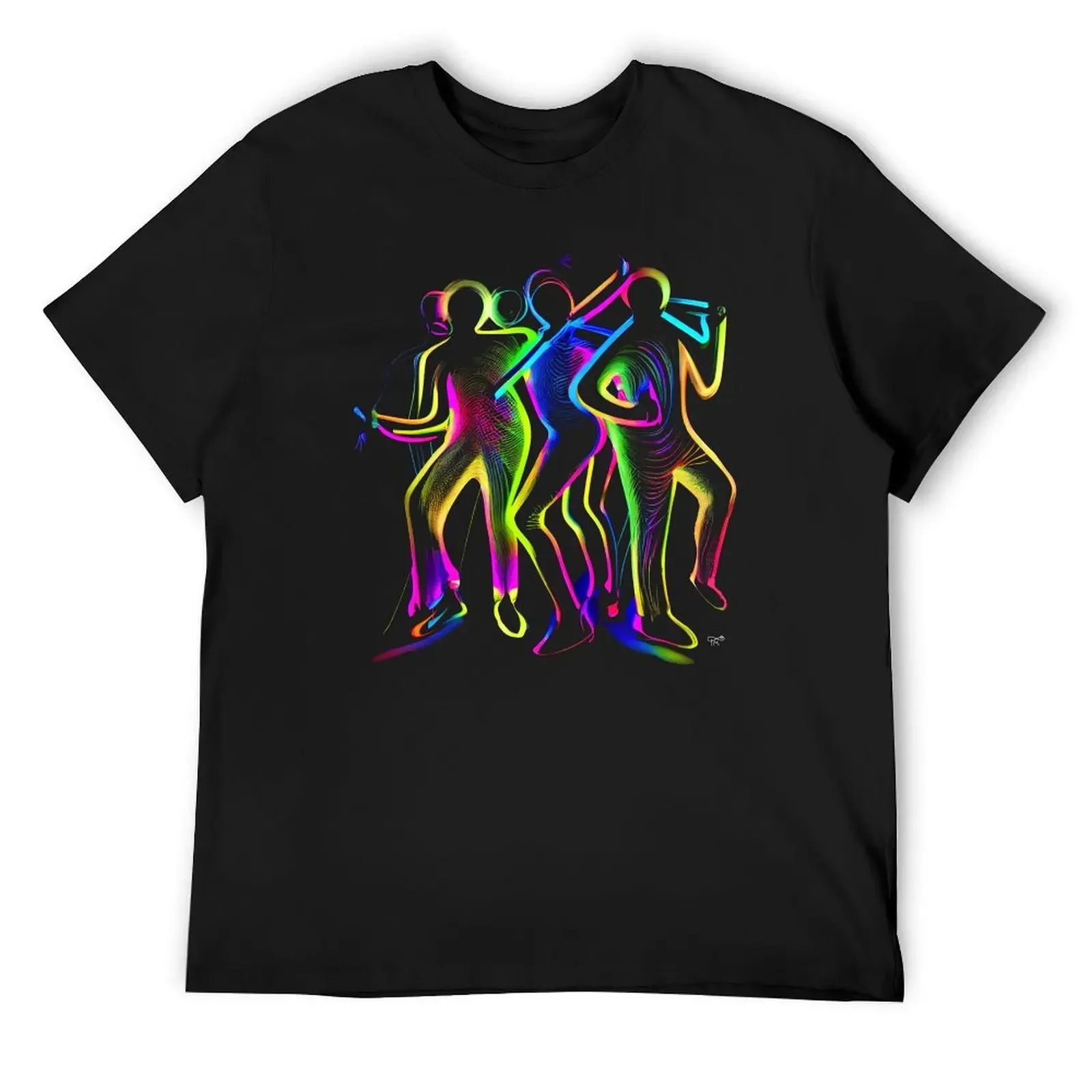 

70's 80's 90's Retro Neon Disco Dancers Clubbers Party #4 T-Shirt plus sizes custom t shirt tee shirts for men