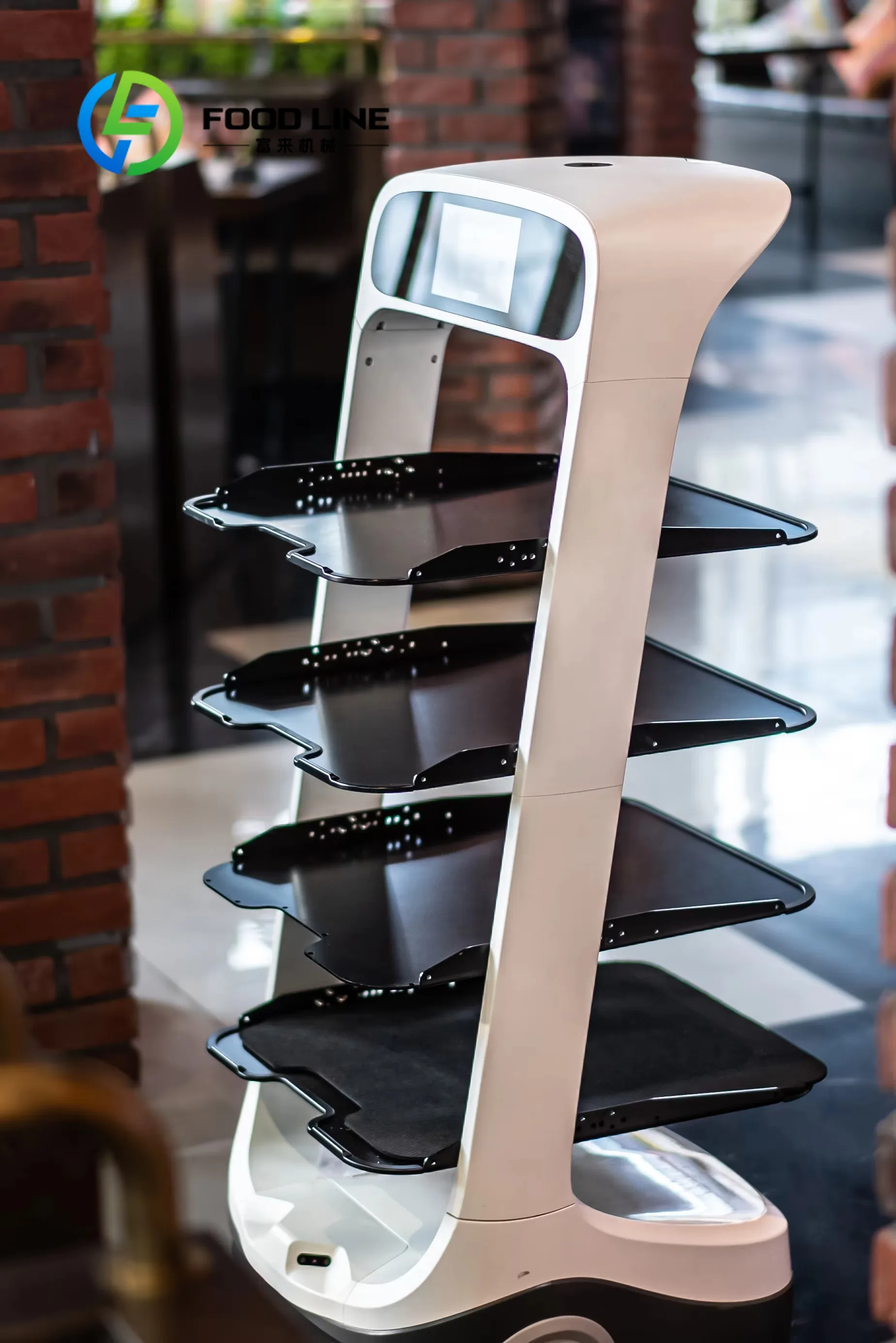 

Smart Multi Tier Food Delivery Robot Intelligent Autonomous Serving Robot For Restaurant Hotel Cafe Catering Service