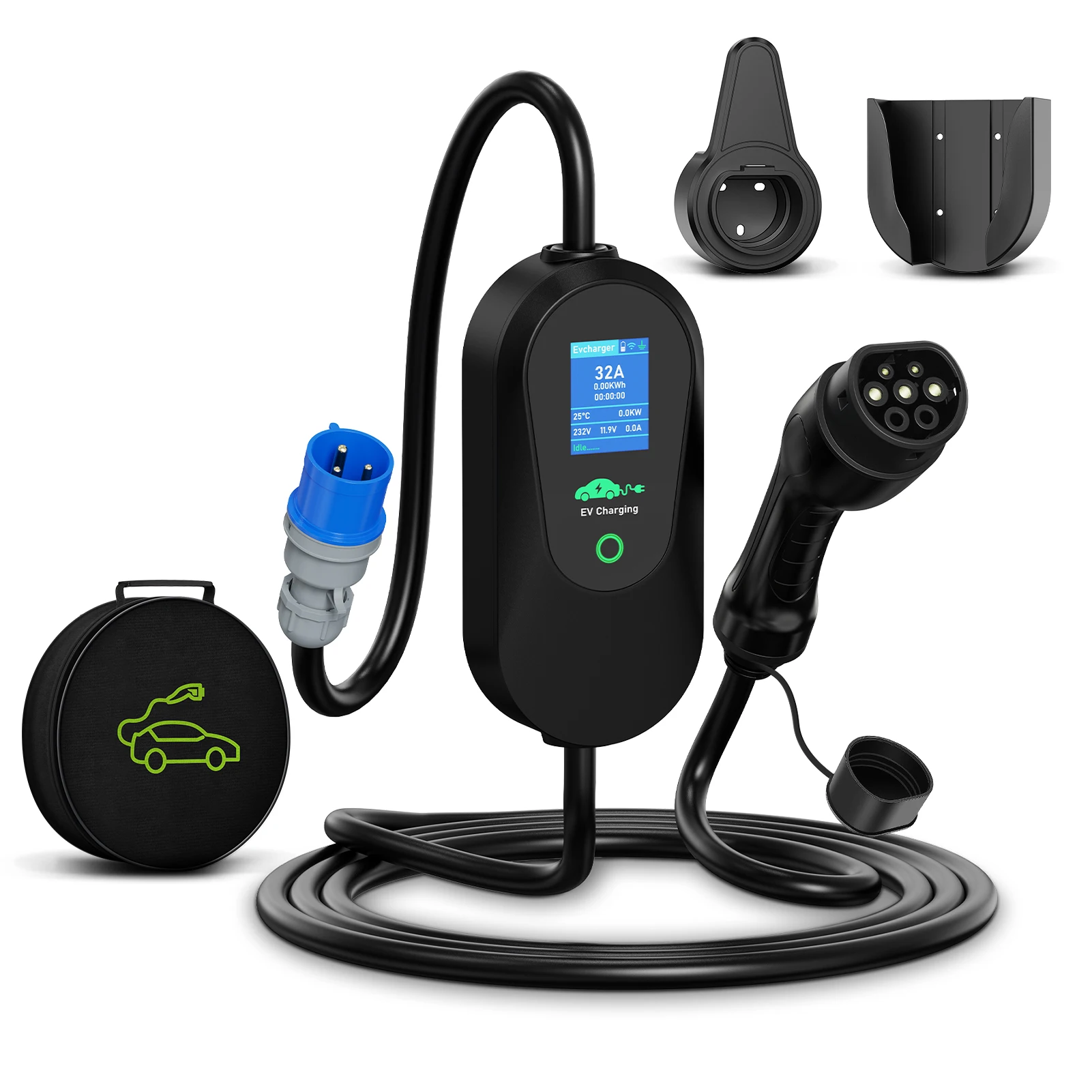 AFYEEV 3,6 kW draagbaar type 2 IEC62196-2 EV-oplader 7,2 kW elektrische autolader WiFi Bluetooth APP afstandsbediening verzending vanuit EU - afbeelding 2