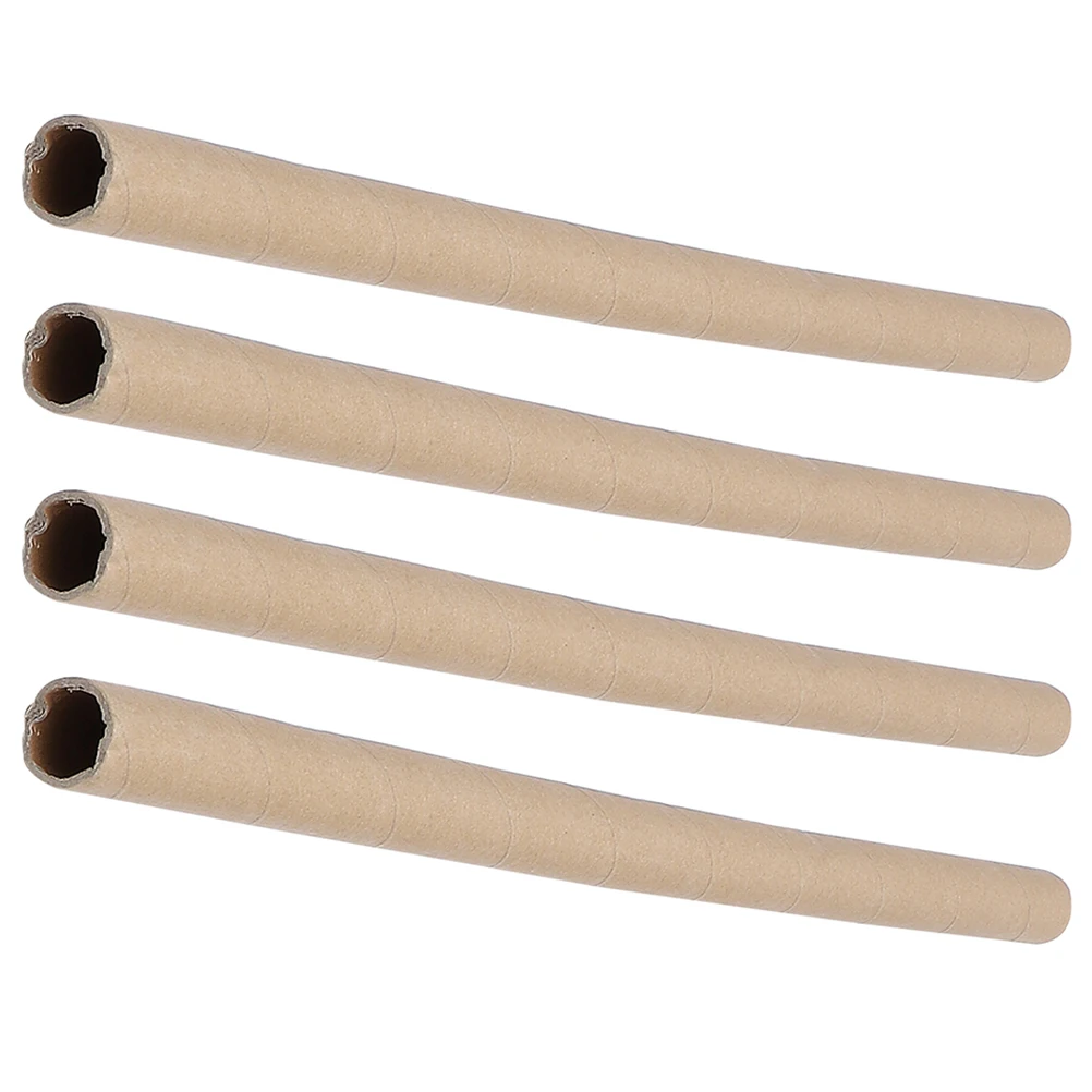 4pcs Paper Packaging DIY Craft Blank Kids Creating Storage Protection Poster Tube Thick Fishing Rod Cardboard Cylinder Storage