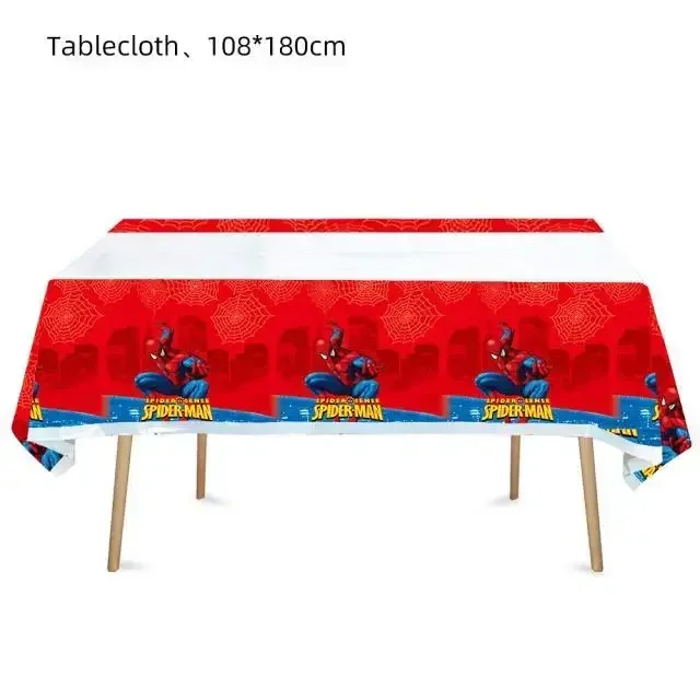 Superhero Spiderman Themed Party Birthday Decoration Spiderman Disposable Tablecloth Cup Plate Cake Decoration Kid Birthday Gift