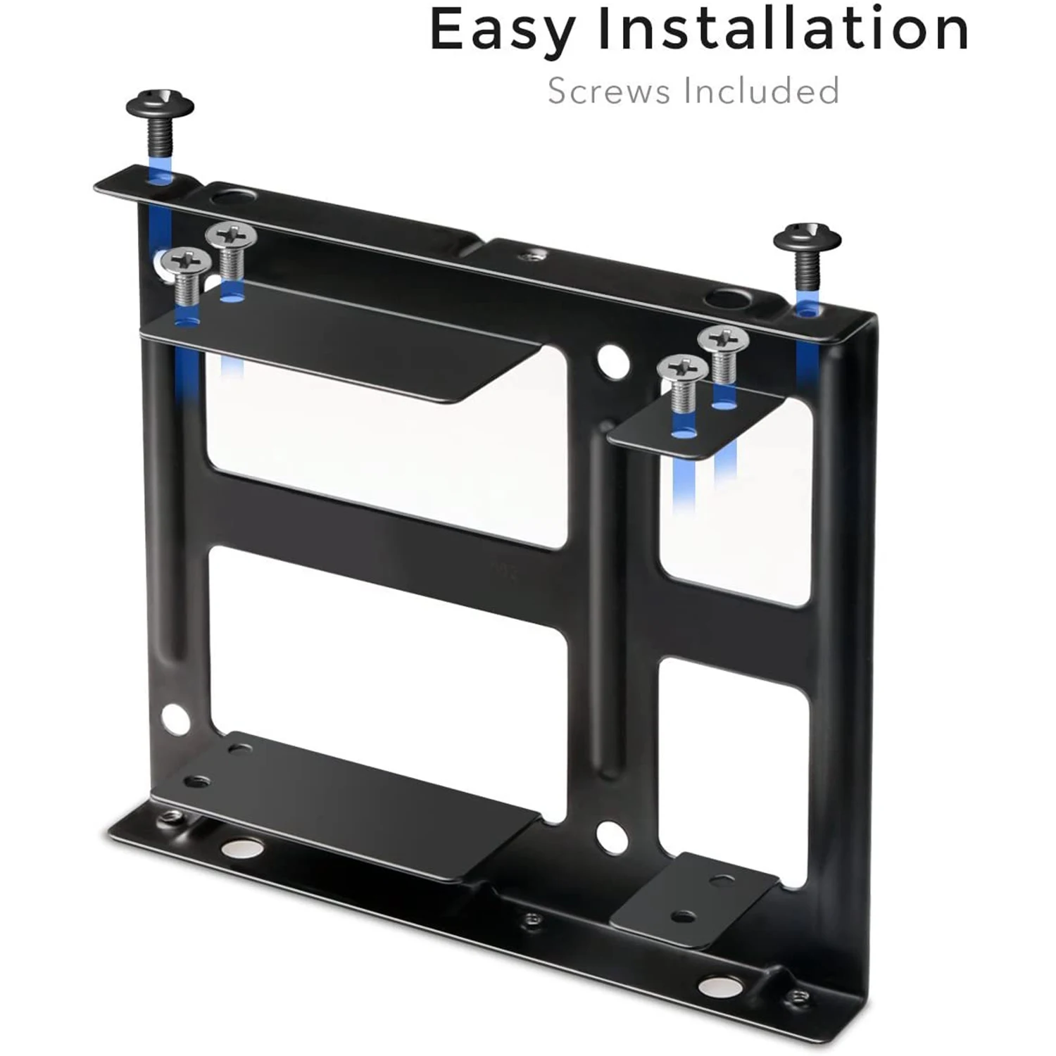 أجزاء منظفة 2 خليج 2.5 إلى 3.5 بوصة محرك الأقراص الصلبة الخارجي SSD طقم تركيب معدني محول القرص الصلب قوس مع كابلات طاقة بيانات SATA & #3