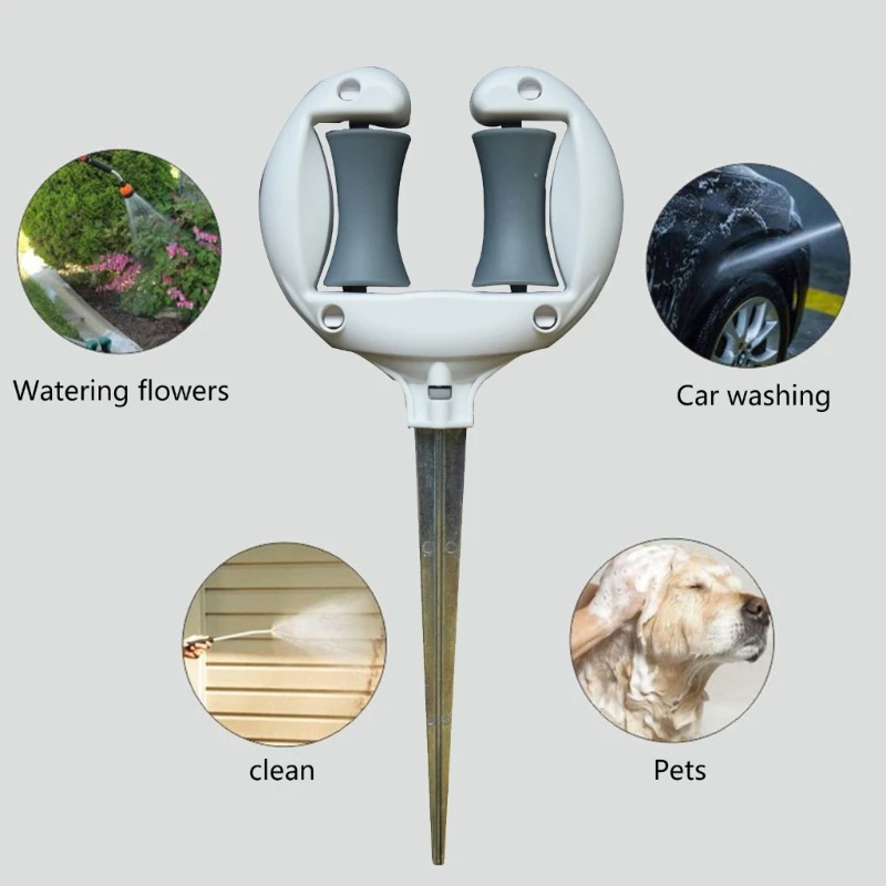 Hose Guide Spikes Keep Garden Hose Out Flower Beds Garden Plant Protections Long Metal Spikes Roller Stake Holder