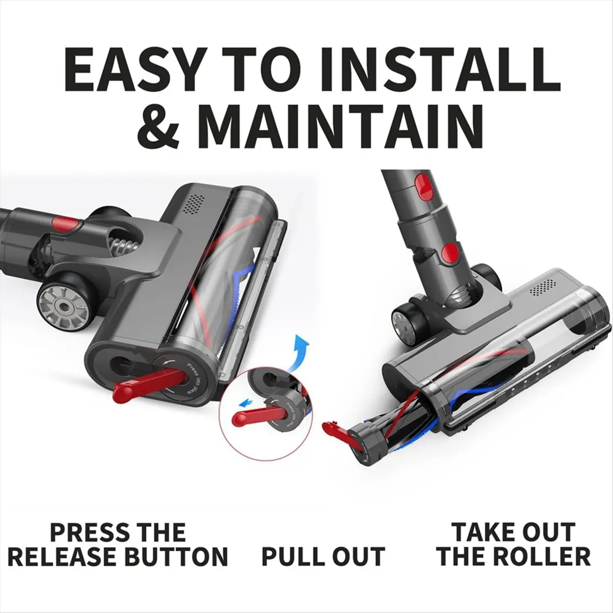 

(ESTR) Сменная насадка-щетка с быстрым креплением и LED-подсветкой для пылесосов Dyson V7 V8 V10 V11 V15