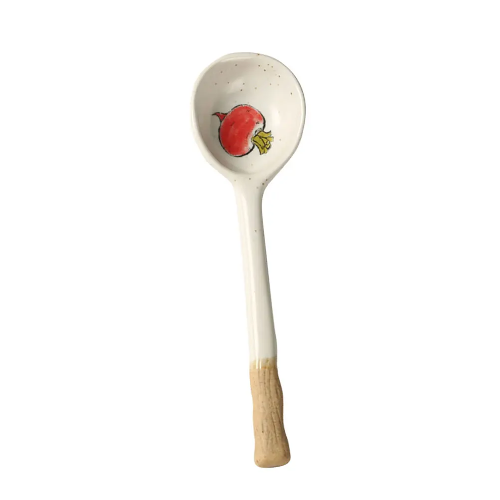 

Ceramic Spoon Adorable Creative Tableware Exquisite Japanese Style Practical Soup Dessert Spoons for Home Restaurant Use