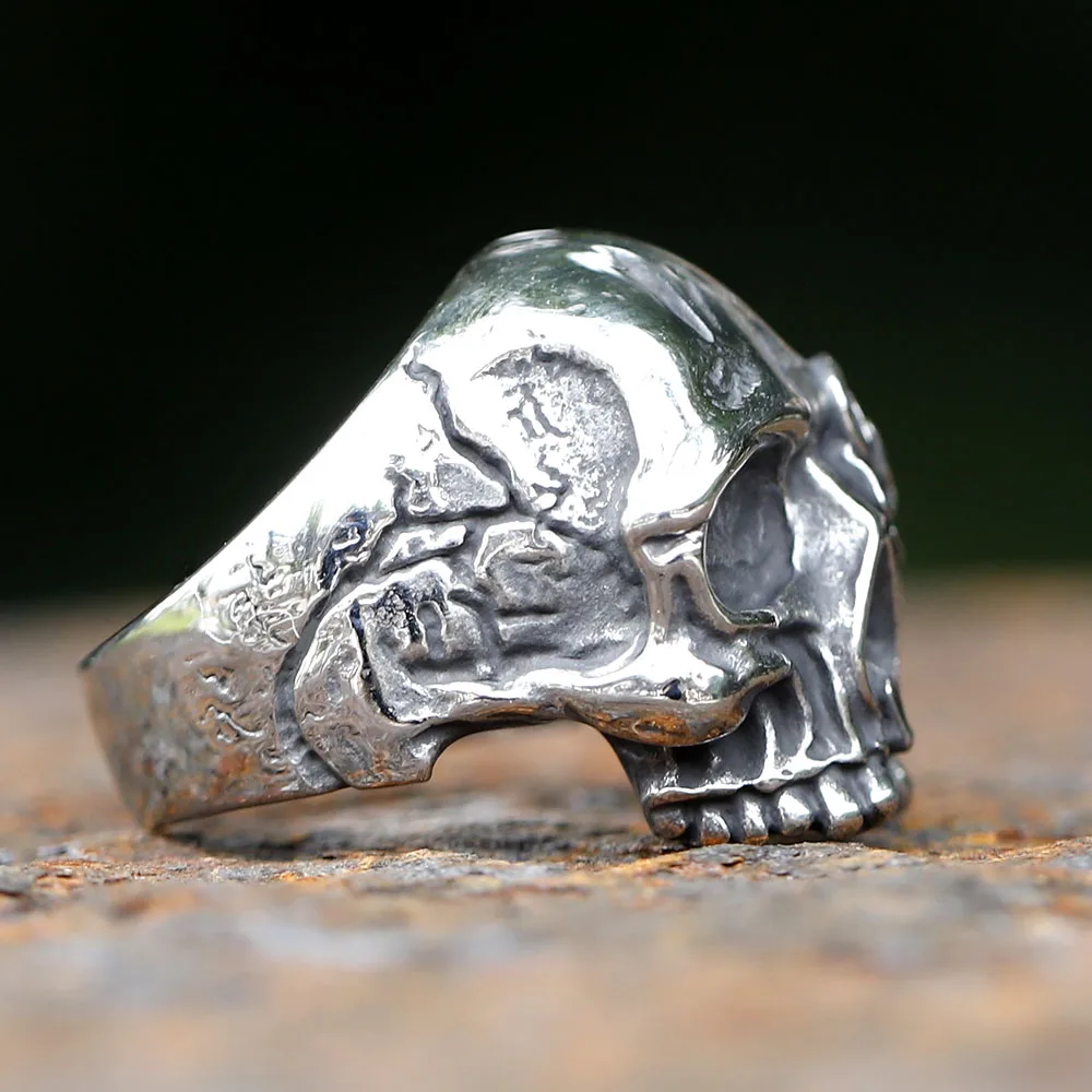 New Design Stainless Steel Skull Ring Cool Biker Jewelry Movie Fashion Punk High Quality Jewelry Gift free shipping