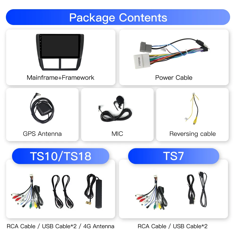 Android 13 autoradio Carplay Auto 2Din lettore multimediale per Subaru Forester 3 SH 2007 - 2013 per Subaru Impreza GH GE 2007-2011