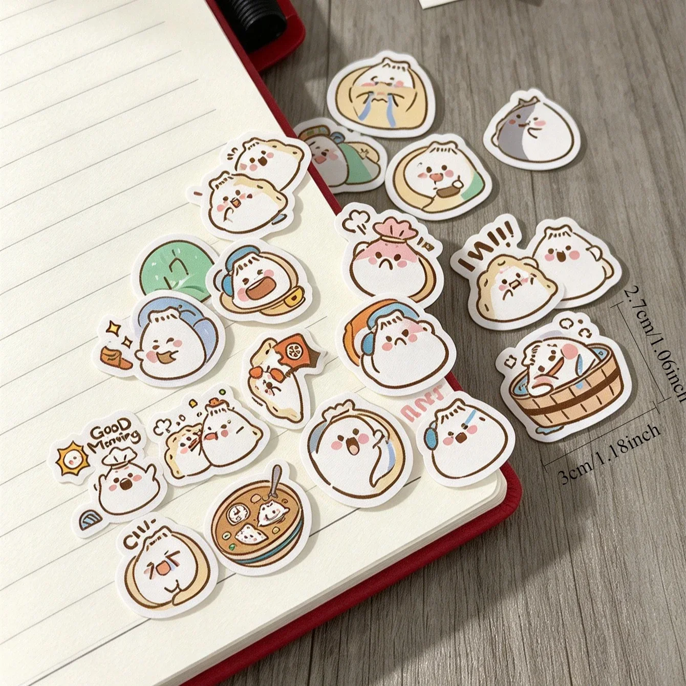 40pcs Creative Kawaii Self-made Dumplings Stickers Scrapbooking Album Junk Daily Planner Decorative Planner Diary diy stationery