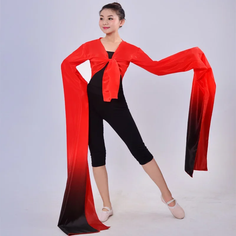 Mulheres gradiente chinês nacional água manga dancewear, Yangko roupas de dança, nacional encantador roupa para palco