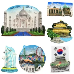 Germany Travelling Souvenirs Dubai Kuwait Fridge Stickers Japan Shanghai Korea Finland Mauritius Fridge Magnets Birthday Gifts