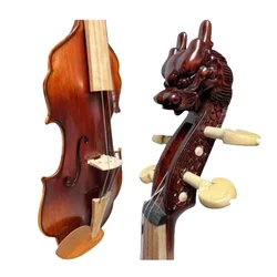 Unique design,4/4 Violin without rib, Carved dragon Scroll No rib Violin