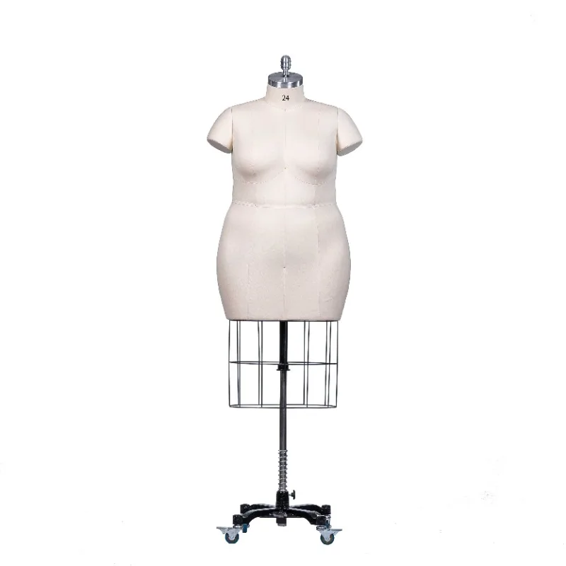 

Global Plus Size 24 Mannequin Half Body Dress Form Sewing Female Model Bust and Hip for Professional Tailors