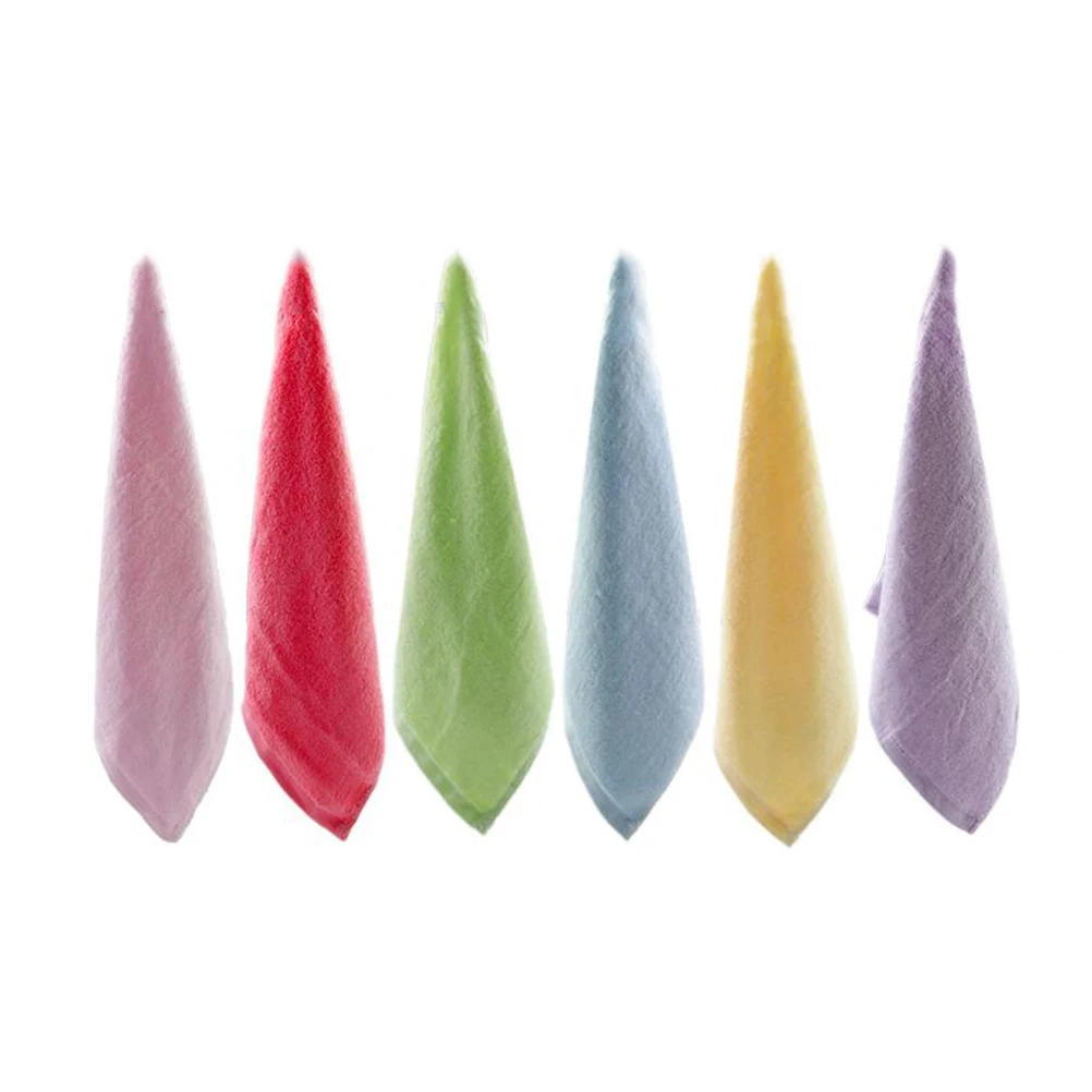 

6 pcs Makeup Removal Facial Towel Soft Cotton Bamboo Fiber Absorbent Square Cloth 26x26x0 8cm Bathroom Kitchen Use Cleaning Wash