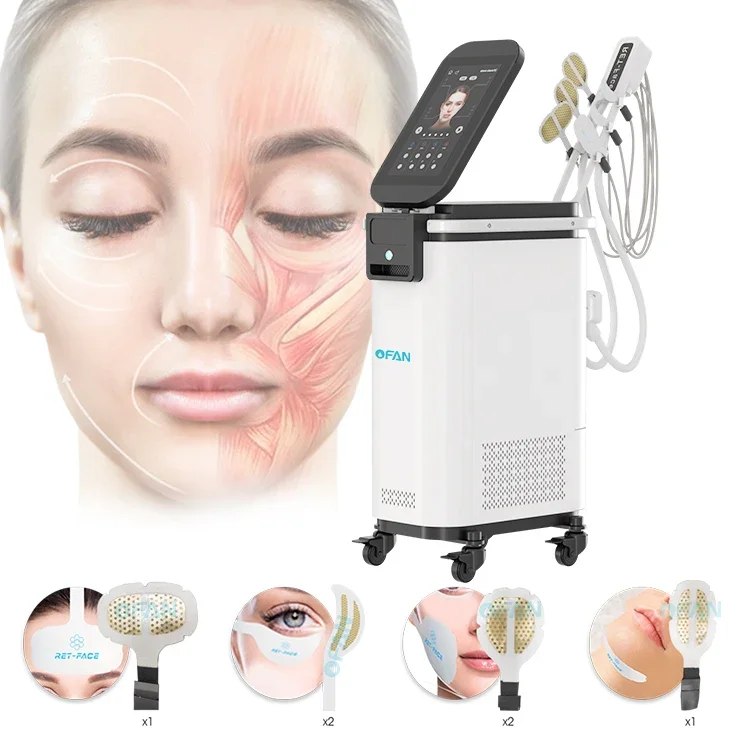 2024 Non-Invasive Neck Lift Facelift Wrinkle Reducer RET PE EMS Face Lift Skin Tightening Machine