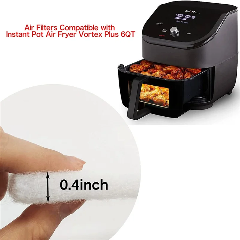 ร้อน 20 PCS Air Fryer ตัวกรองทดแทนสําหรับหม้อ Air Fryer Vortex Plus 6QT ตัวกรองกลิ่นลบและน้ํามันสารตกค้าง