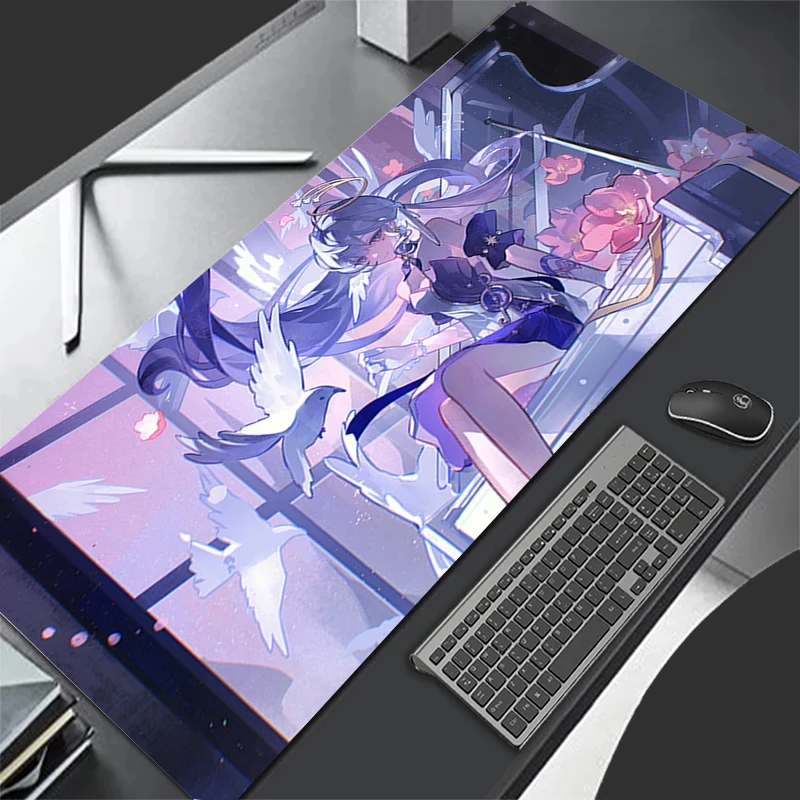 Mousepad Computer Gaming Accessories H-honkai Star Rail Robin Keyboard Pad Office PC Rubber Mouse Pad Decoracion Desk Mouse Mat - Image 4